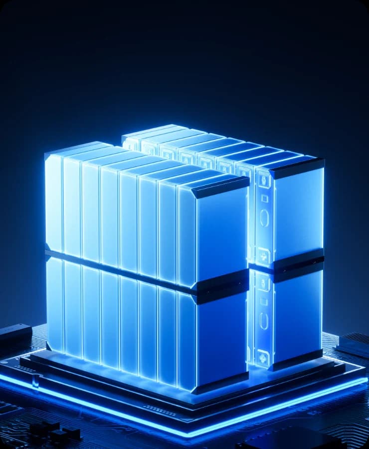 BLUETTI cell-level safety — battery cells on circuit board